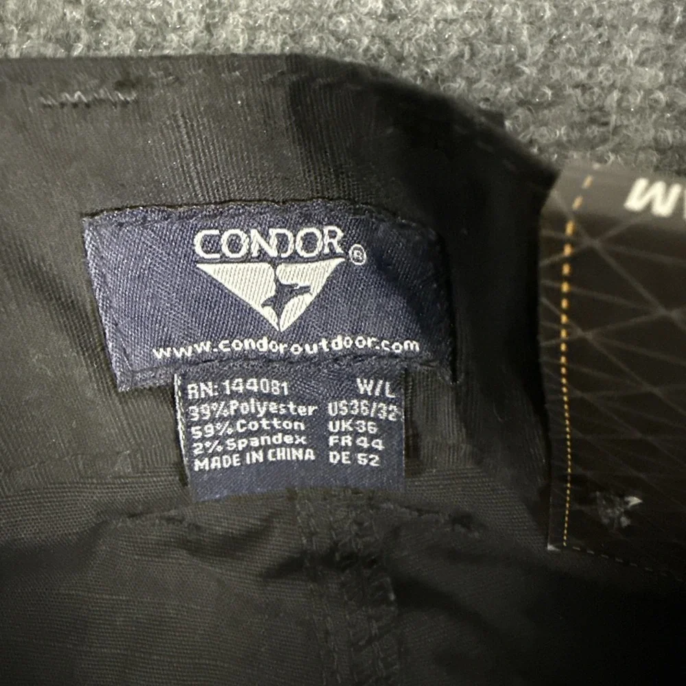 Condor Stealth Operator Elastic Waistband Pants 610T Black Cargo Tactical 36x32